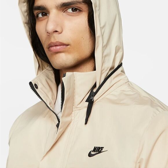 Nike Sportswear Hooded Jacket Tan Size M NWT - Picture 3 of 12
